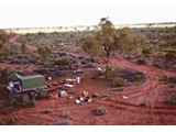1968 : Tanami Track at Refrigerator Bore. Camp from wind-pump.